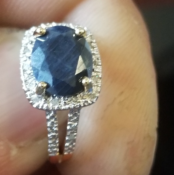 Sapphire and diamond ring - Picture 1 of 6